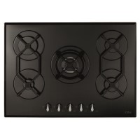 CDA 70cm Gas on Glass 5 Burner Gas Hob - Black