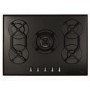 CDA 70cm Gas on Glass 5 Burner Gas Hob - Black