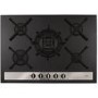 CDA HVG77BL 72cm Wide Five Burner Gas-on-glass Hob Black