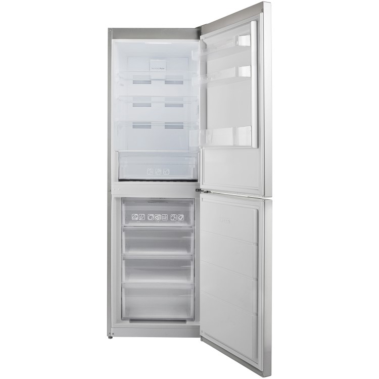 Hoover HVN6182X5K 320 Litre Freestanding Fridge Freezer 50/50 Split Frost Free 60cm Wide - Stainless Steel