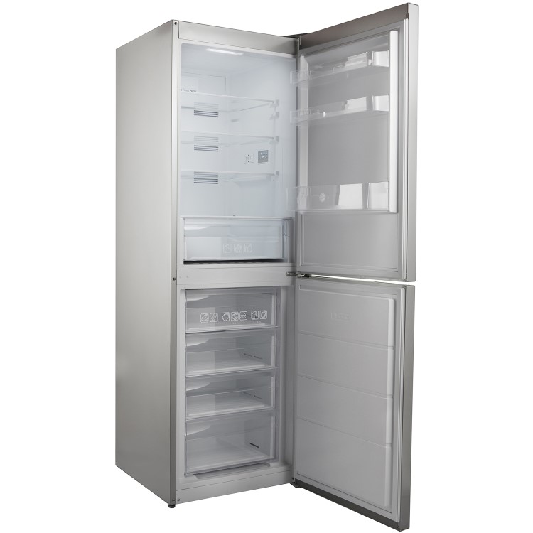 Hoover HVN6182X5K 320 Litre Freestanding Fridge Freezer 50/50 Split Frost Free 60cm Wide - Stainless Steel
