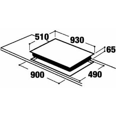 CDA HVN91FR Level 2 Five Zone Induction Hob in Black glass