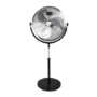 GRADE A1 - electriQ 16" High velocity Pedestal Fan with adjustable Stand - Black and Chrome