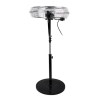GRADE A2 - electriQ 20 Inch High velocity Pedestal Fan with adjustable Stand - Chrome