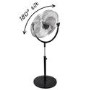 GRADE A3 - electriQ 20" High velocity Pedestal Fan with adjustable Stand - Chrome