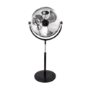 GRADE A2 - electriQ 16 Inch High velocity Pedestal Fan with adjustable Stand - Black and Chrome