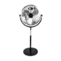 GRADE A1 - electriQ 16" High velocity Pedestal Fan with adjustable Stand - Black and Chrome