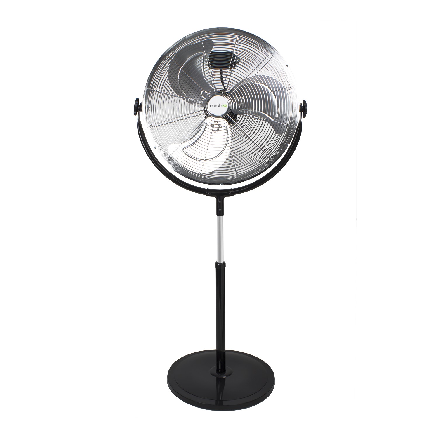 Electriq 20 Inch High Velocity Pedestal Fan With Adjustable Stand Chrome 5056096014105 Ebay