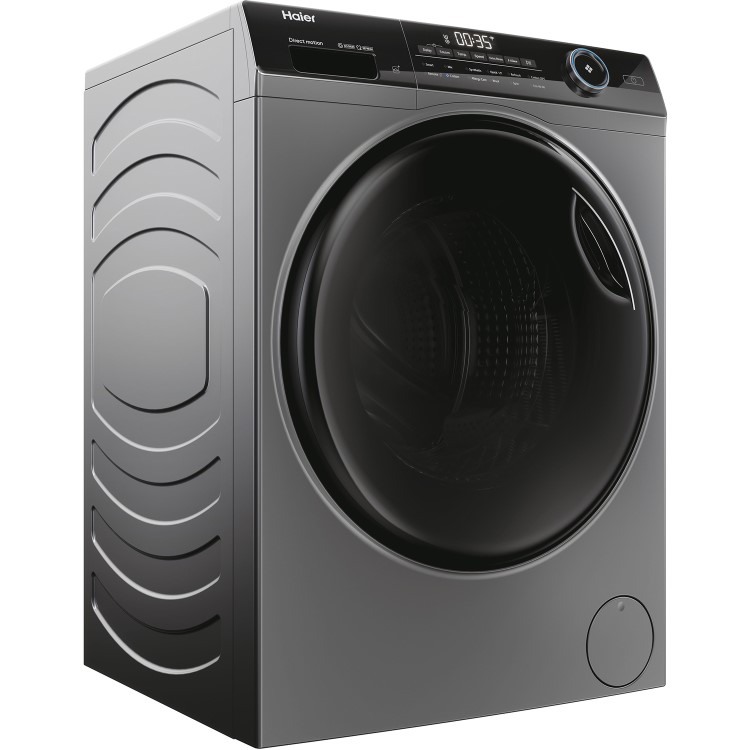 Refurbished Haier I-Pro Series 5 HW100-B14959S8U1 Freestanding 10KG 1400 Spin Washing Machine Graphite