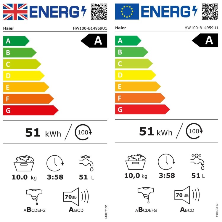 Haier iPro Series 5 10kg 1400rpm Washing Machine - White