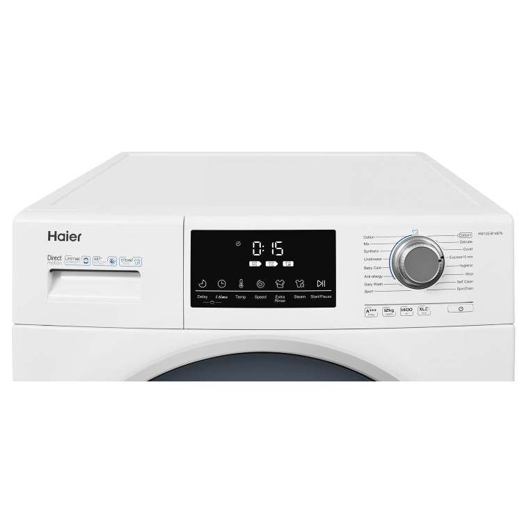 Haier HW120-B14876 12kg 1400rpm Freestanding Washing Machine - White