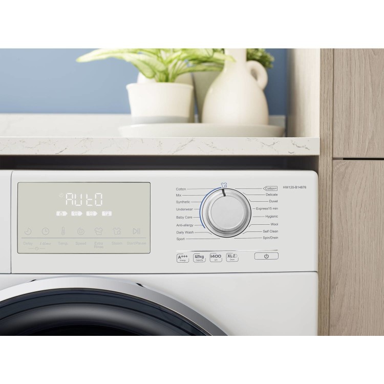 Haier HW120-B14876 12kg 1400rpm Freestanding Washing Machine - White