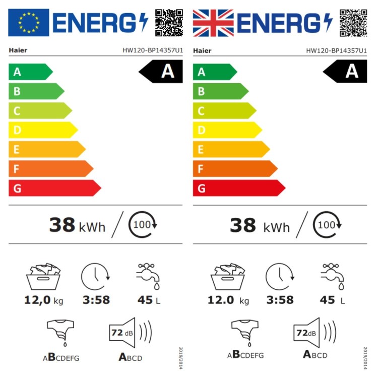 Haier X5 12kg 1400rpm Washing Machine - White