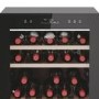 Haier 77 Bottle Dual Zone Freestanding Wine Cooler - Black