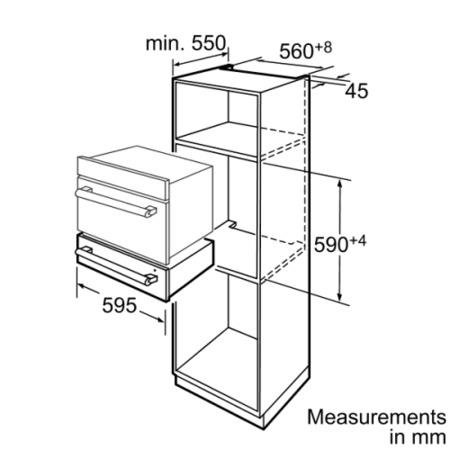 SIEMENS HW1405A2 14cm High Handleless Accessory Drawer