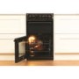 Hotpoint HW170EKS 50cm Wide Double Cavity Black Electric Cooker With Solid Plate Hob