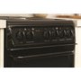 Hotpoint HW170EKS 50cm Wide Double Cavity Black Electric Cooker With Solid Plate Hob