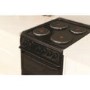 Hotpoint HW170EKS 50cm Wide Double Cavity Black Electric Cooker With Solid Plate Hob