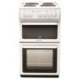 Hotpoint HW170EWS 50cm Wide Double Cavity Electric Cooker With Solid Plate Hob - White