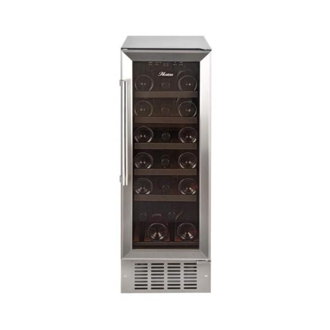 Hostess HW19MA 30cm Wide 19 Bottle Wine Cooler Stainless Steel Appliances Direct