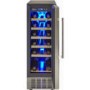 GRADE A1 - Hostess HW19MA 30cm Wide 19 Bottle Wine Cooler - Stainless Steel