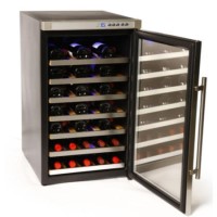 GRADE A1 - As new but box opened - Hostess HW40RMA 50cm Wide 40 Bottle Wine Cooler - Stainless Steel