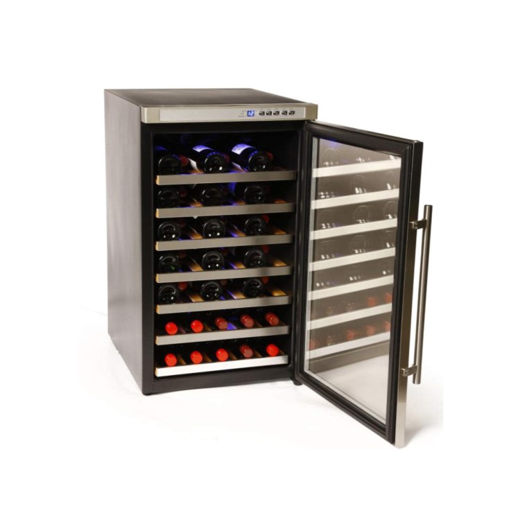 GRADE A1 - As new but box opened - Hostess HW40RMA 50cm Wide 40 Bottle Wine Cooler - Stainless Steel