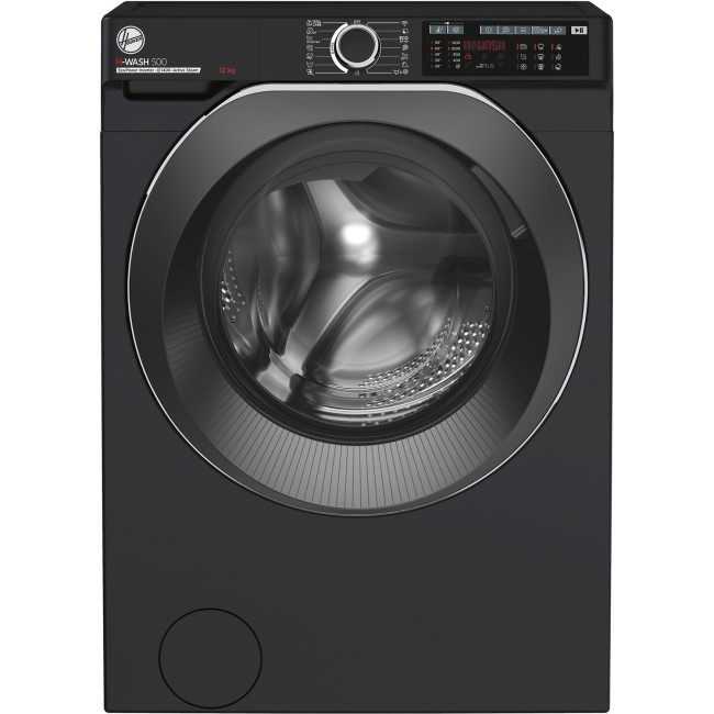 Refurbished Hoover H-Wash 500 HW412AMBCB/1-80 Freestanding 12KG 1400 Spin Washing Machine Black