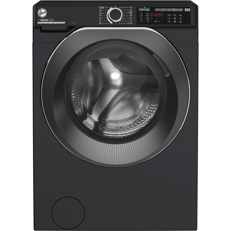 Hoover H-Wash 500 12kg 1400rpm Washing Machine - Black - Wi-Fi Connected, A-Rated