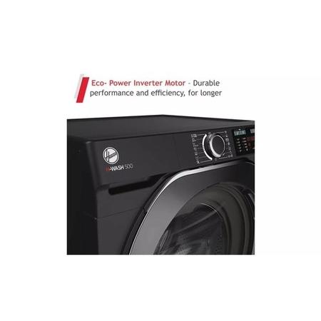 Refurbished Hoover H-Wash 500 HW411AMBCB1-80 Freestanding 12KG 1400 Spin Washing Machine Black