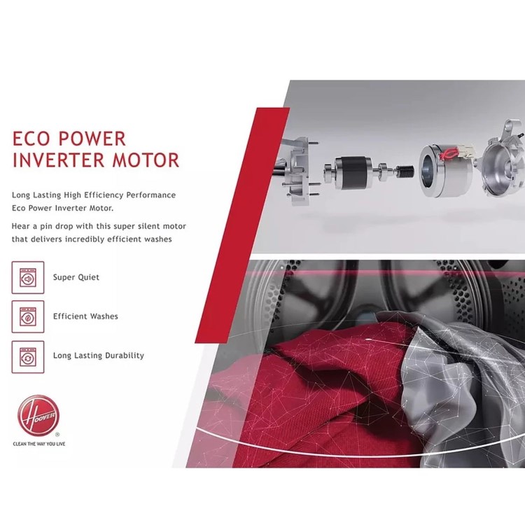 Hoover H-Wash 500 12kg 1400rpm Washing Machine - Wi-Fi Connected, A-Rated - White