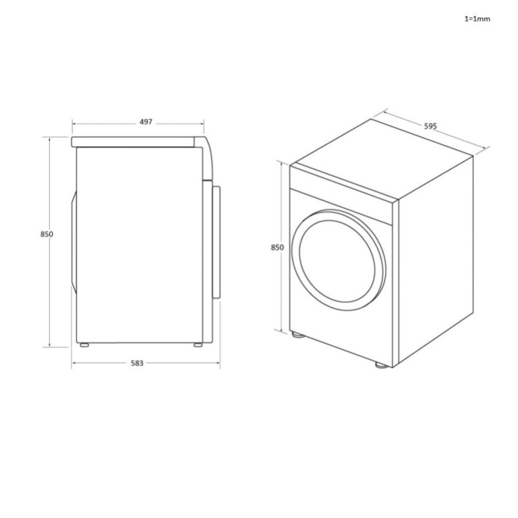 Haier 959 iPro Series 5 9kg 1400rpm Washing Machine - Graphite