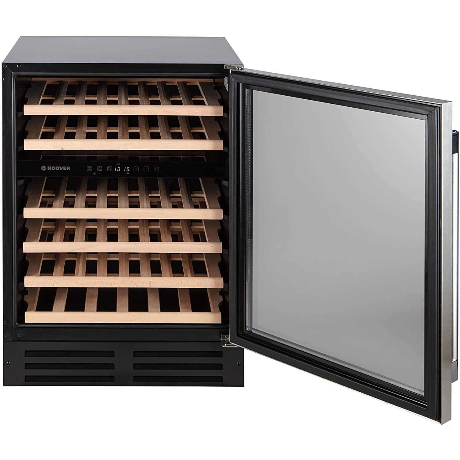 Hoover 46 BottleCapacity Dual Zone Built in Wine Cooler Black