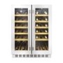 Hoover 38 Bottle Capacity Dual Zone 60cm Freestanding Wine Cooler - Stainless Steel