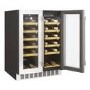 Hoover 38 Bottle Capacity Dual Zone 60cm Freestanding Wine Cooler - Stainless Steel