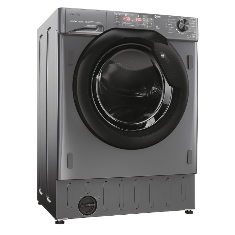 Refurbished Haier Series 4 9kg Wash 5kg Dry 1600rpm Integrated Washer Dryer - Graphite