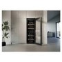 Haier 201 Bottle Capacity Dual Zone Freestanding Wine Cooler - Black 
