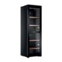 Haier 201 Bottle Capacity Dual Zone Freestanding Wine Cooler - Black 