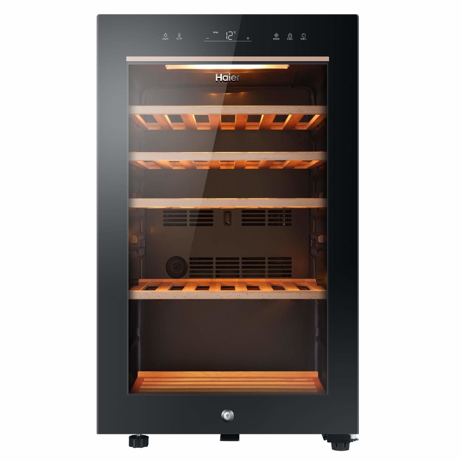 Haier HWS49GA Wine Cooler - Black - F Rated