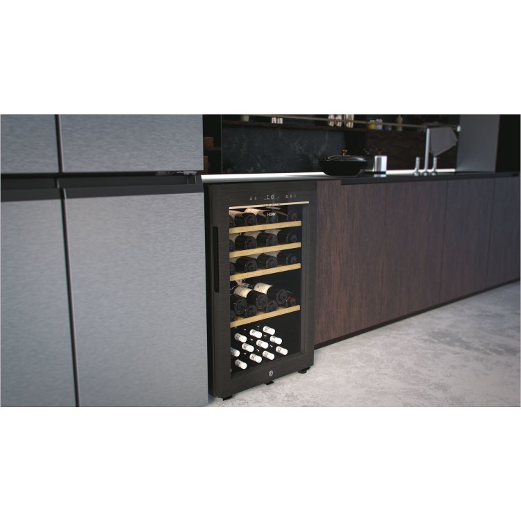 Haier 49 Bottle Capacity Single Zone Feestanding Wine Cooler - Black