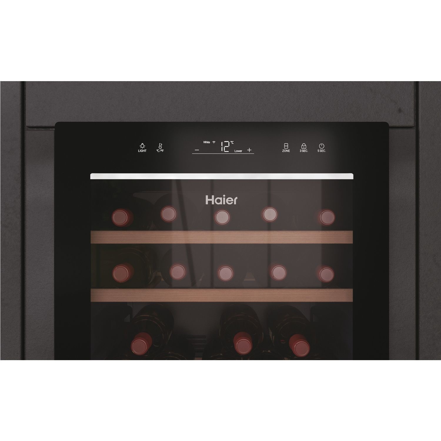 Haier 77 Bottle Freestanding Wine Cooler Black HWS77GDAU1