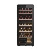Haier 77 Bottle Dual Zone Freestanding Wine Cooler - Black