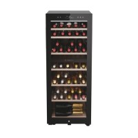Haier 77 Bottle Capacity Dual Zone Freestanding Wine Cooler - Black