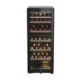 Haier 77 Bottle Capacity Dual Zone Freestanding Wine Cooler - Black