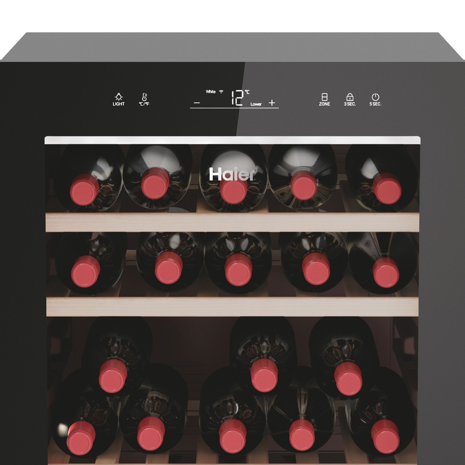 Haier 77 Bottle Wine Cooler Black HWS77DGAU1 Appliances Direct