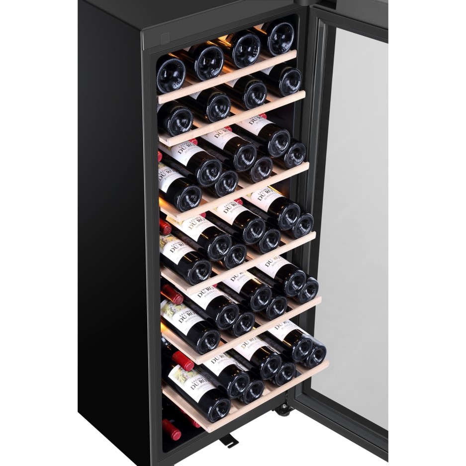 Haier HWS84GNF 84 Bottle Wine Cooler Black Appliances Direct