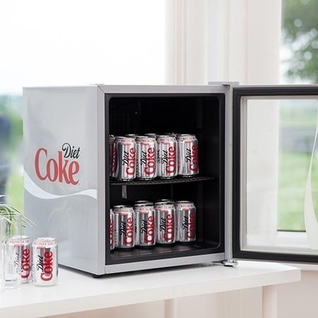 GRADE A2 - Husky HY209 Diet Coke Mini Fridge/Drinks Cooler - Silver