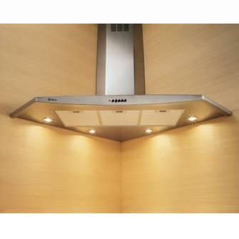 Elica HYDRA Designer Corner Chimney Cooker Hood Stainless Steel