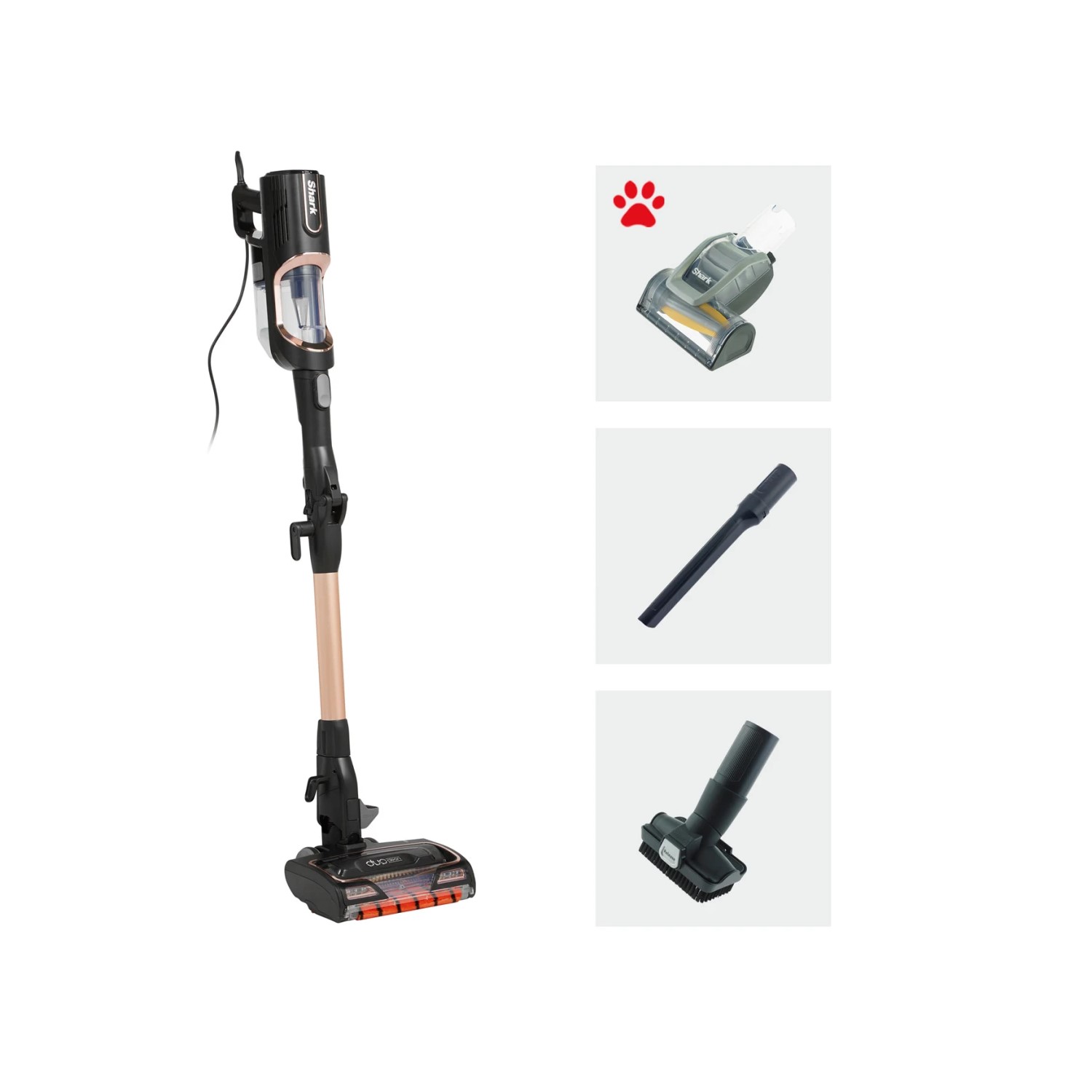 Shark Anti Hair Wrap Pet Stick/Handheld Vacuum Cleaner with Flexology - Black And Rose Gold