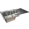 Taylor &amp; Moore Huron 1.5 Bowl Reversible Stainless Steel Kitchen Sink